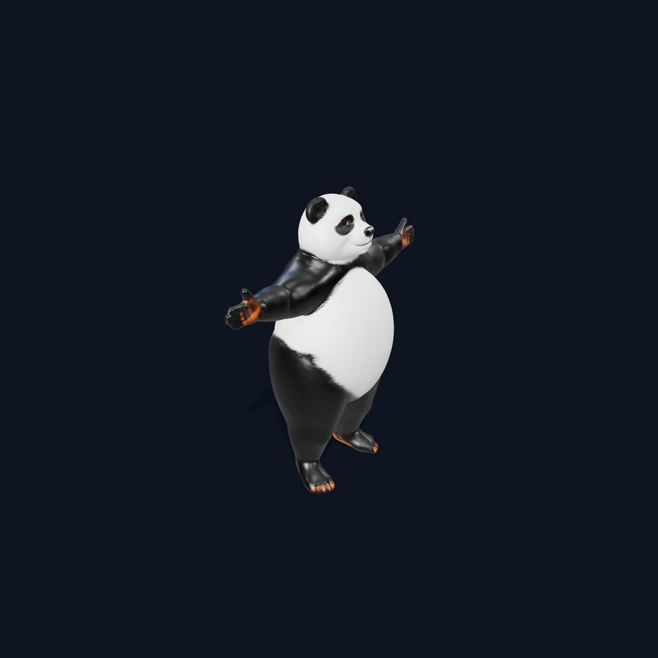 Charming Panda Character model pack